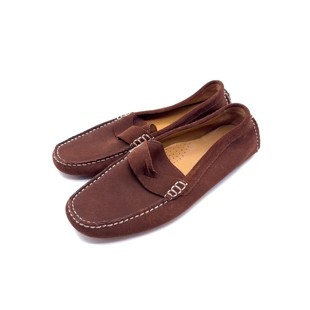 Cole Haan Loafers Womens 8 Brown Suede Penny Driving Flats Moccasin Slip On Shoe